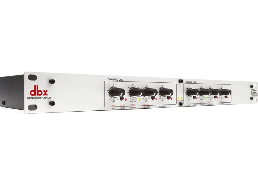 dbx® 223s Stereo 2-way, mono 3-way crossover with 1/4
