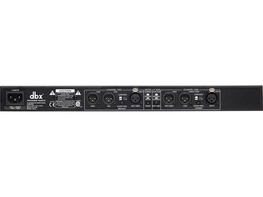 dbx® 223xs Stereo 2-way, mono 3-way crossover with XLR connectors