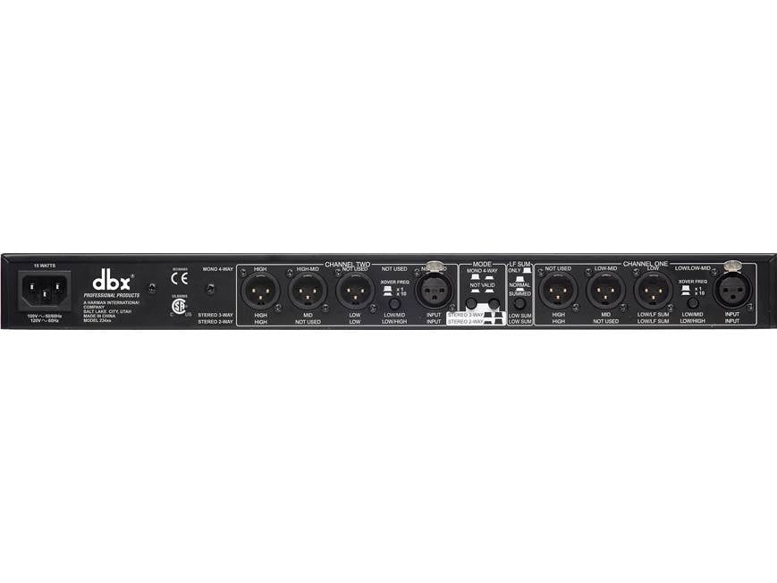 dbx® 234xs Stereo 2/3-way, mono 4-way crossover with XLR