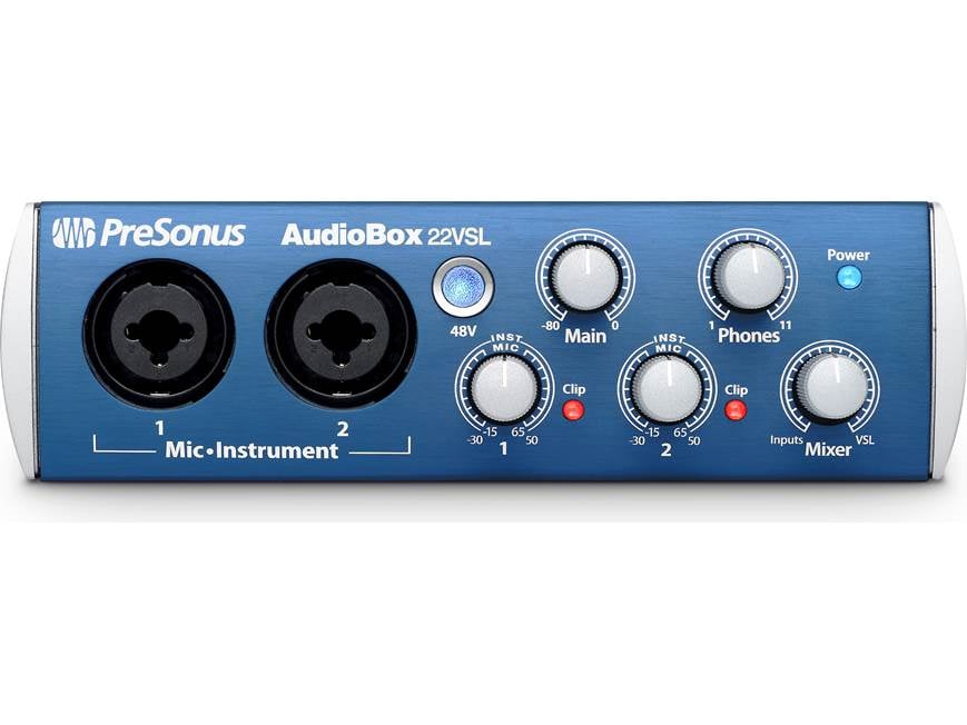 PreSonus AudioBox™ 22VSL USB 2.0 computer recording interface at