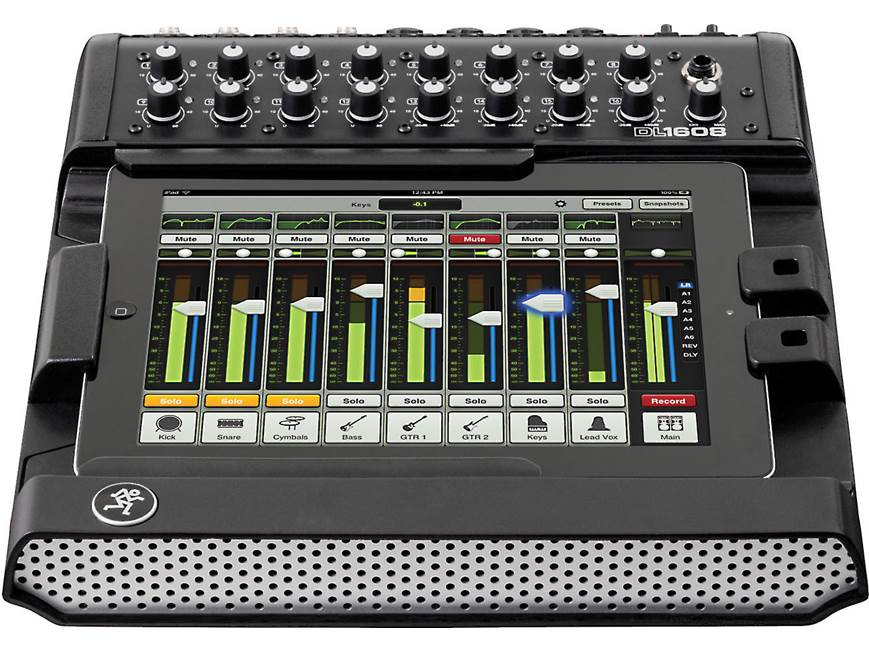 Mackie DL1608 16-channel digital live sound mixer with iPad