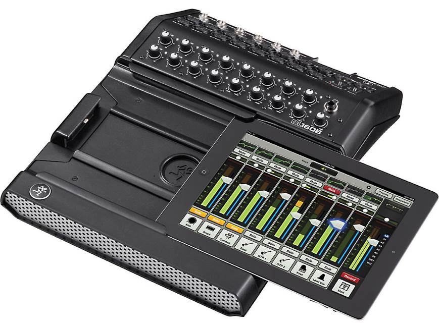 Mackie DL1608 16-channel digital live sound mixer with iPad