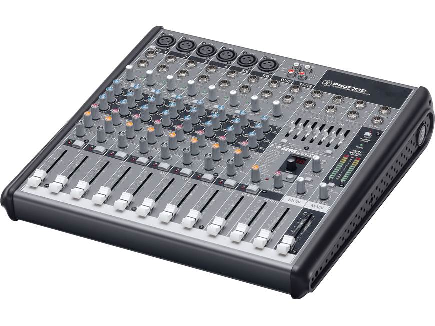 Mackie PROFX12 12-channel mixer with effects, USB connection, and