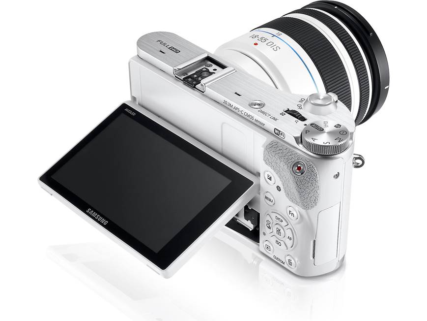 Samsung NX300 (White) 20.3-megapixel hybrid camera with 20-50mm