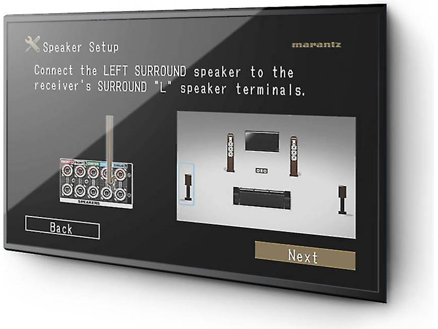 Marantz NR1504 5.1-channel home theater receiver with Apple
