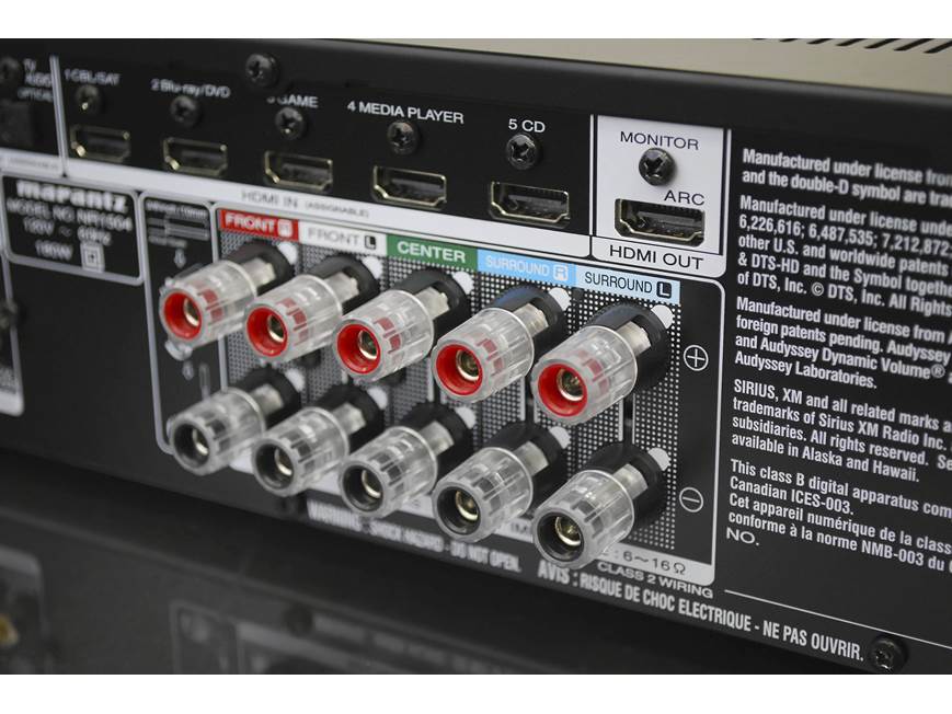 Marantz NR1504 5.1-channel home theater receiver with Apple