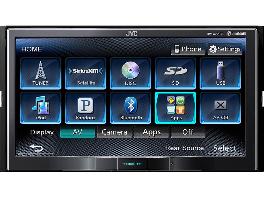 JVC KW-AV71BT DVD receiver at Crutchfield