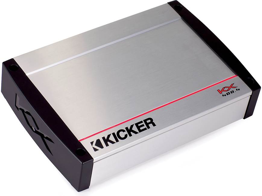 Kicker 40KX400.4 4-channel car amplifier — 50 watts RMS x 4 at