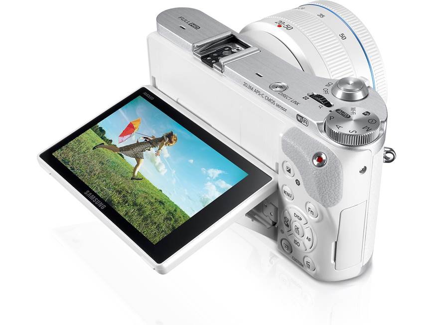 Samsung NX300 (White) 20.3-megapixel hybrid camera with 20-50mm