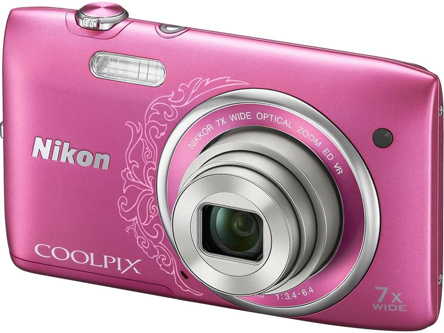 Nikon Coolpix S3500 (Pink) 20.1-megapixel digital camera with 7X