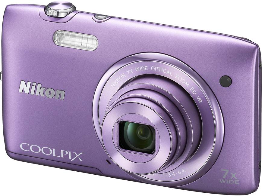 Nikon Coolpix S3500 (Purple) 20.1-megapixel digital camera with 7X