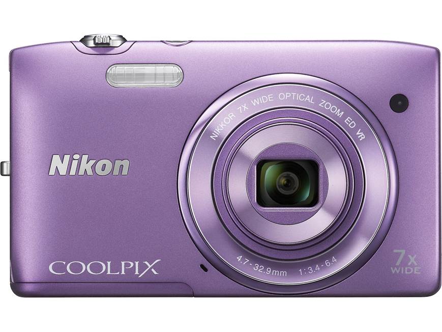 Nikon Coolpix S3500 (Purple) 20.1-megapixel digital camera with 7X
