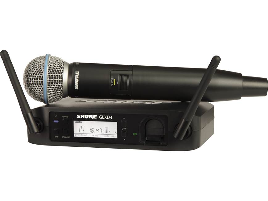 【中古品】SHURE ワイヤレスシステム　GLXD4+/BETA58 Shure GLXD24/BETA58 Digital handheld wireless system with BETA58A