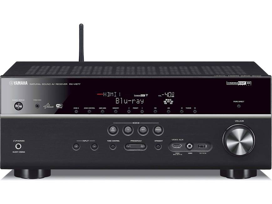 Yamaha RX-V677 7.2-channel home theater receiver with Wi-Fi® and