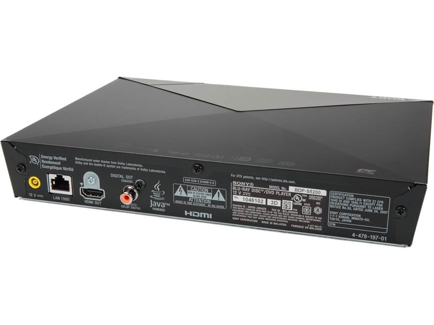Sony BDP-S5200 3D Blu-ray player with Wi-Fi® at Crutchfield