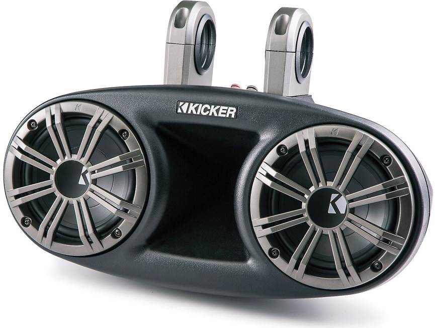 Kicker KMT674 Marine tower long-throw speakers at Crutchfield
