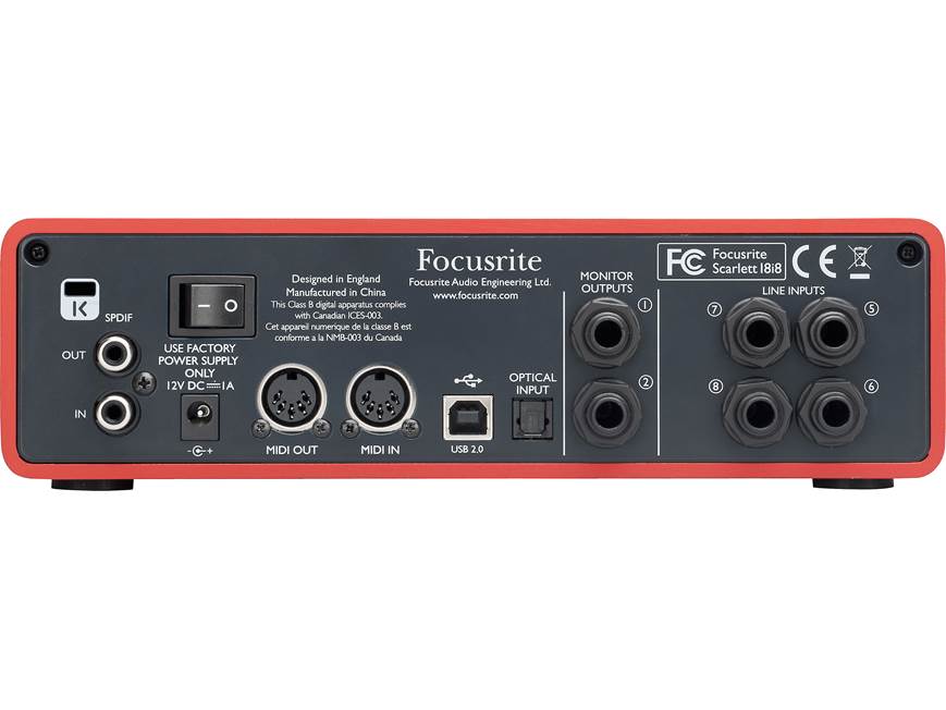 Focusrite Scarlett 18i8 USB 2.0 recording interface at Crutchfield