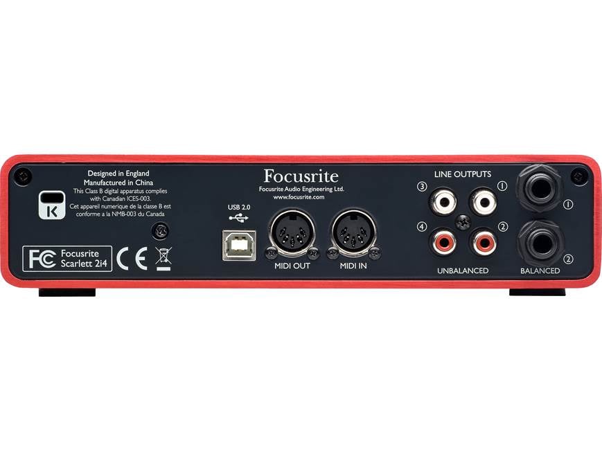 Focusrite Scarlett 2i4 USB 2.0 recording interface at Crutchfield
