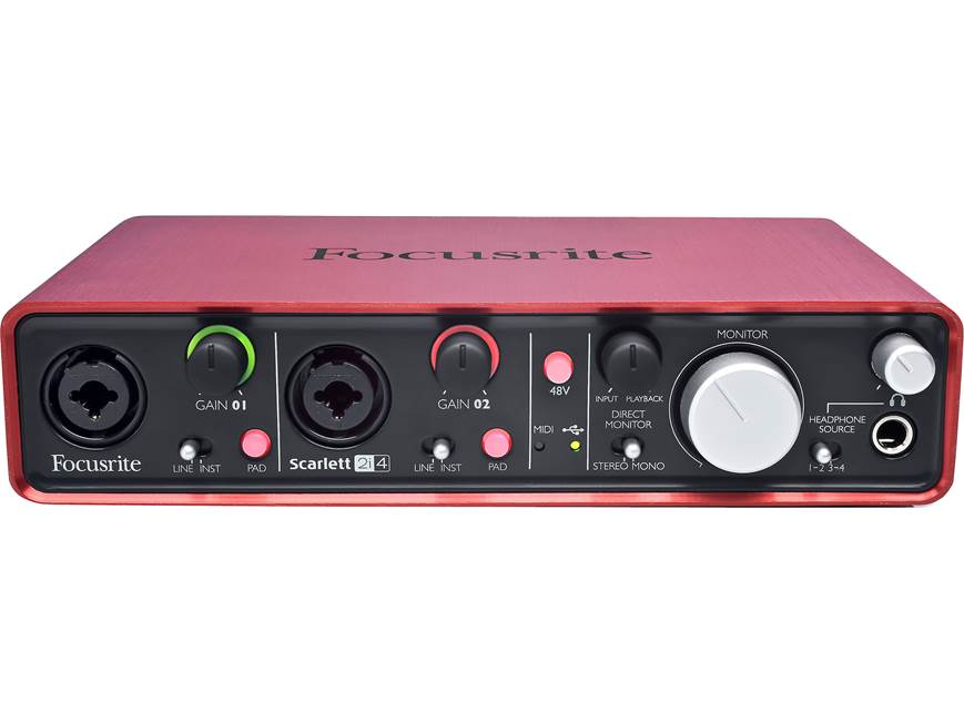 Focusrite Scarlett 2i4 USB 2.0 recording interface at Crutchfield