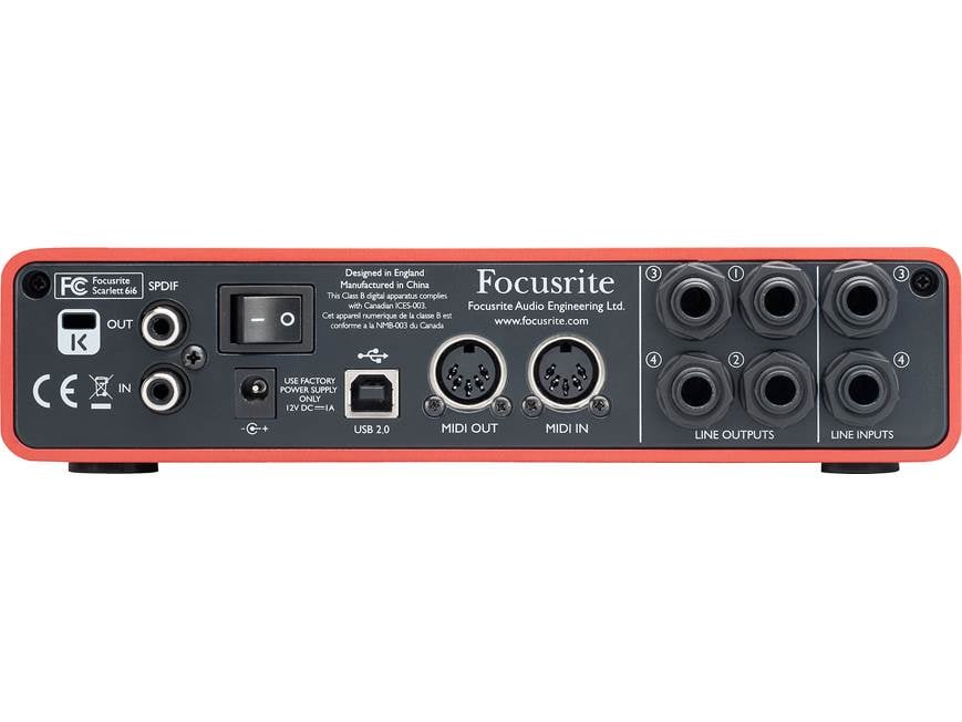 Focusrite Scarlett 6i6 USB 2.0 recording interface at Crutchfield