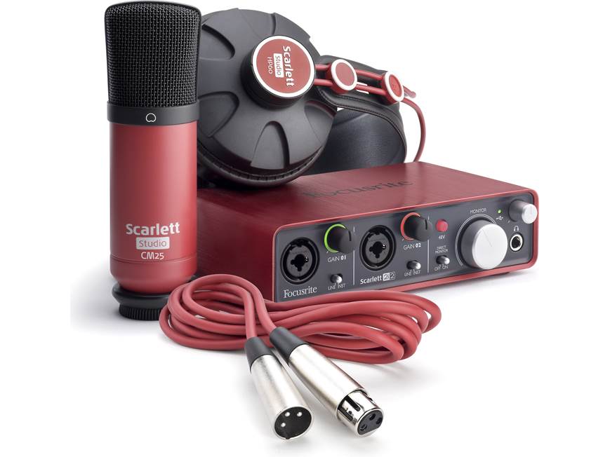 Focusrite Scarlett Studio Home recording bundle with USB 2.0