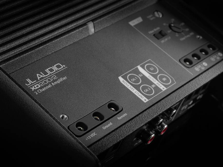 JL Audio XD200/2v2 2-channel car amplifier — 75 watts RMS x 2 at