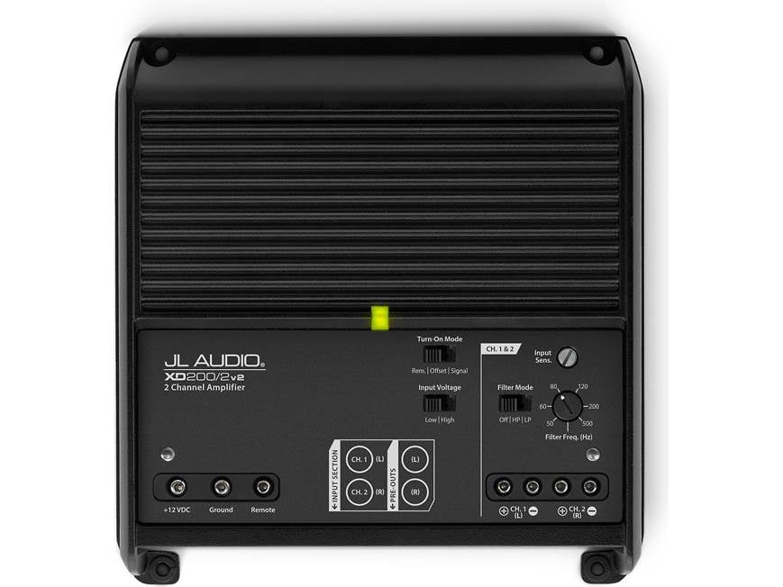 JL Audio XD200/2v2 2-channel car amplifier — 75 watts RMS x 2 at