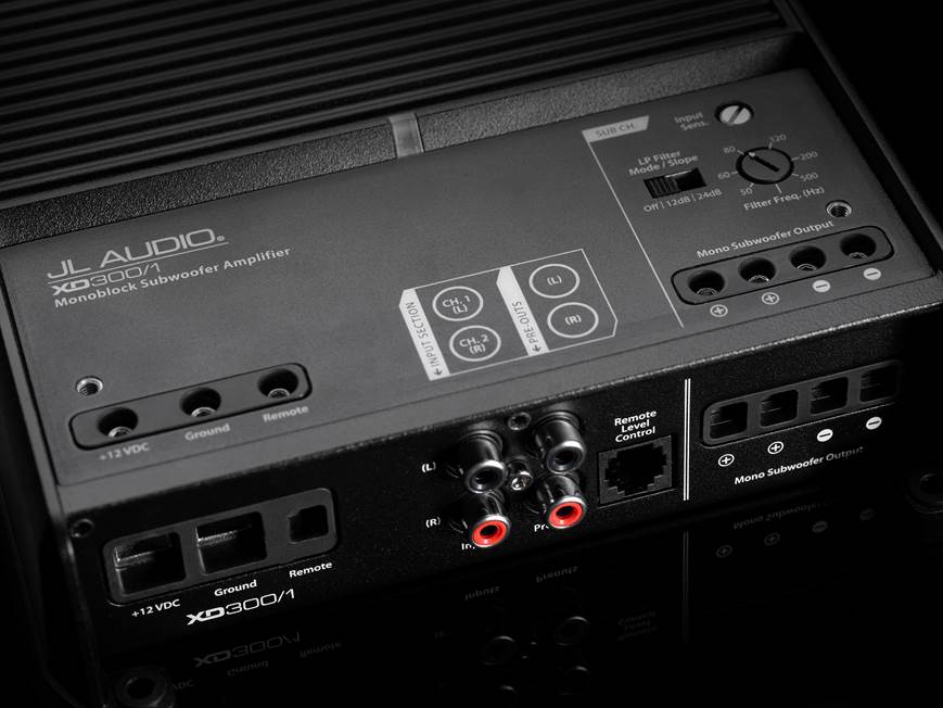 JL Audio XD300/1v2 Mono subwoofer amplifier — 300 watts RMS x 1 at