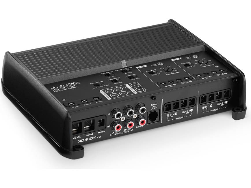 JL Audio XD400/4v2 4-channel car amplifier — 75 watts RMS x 4 at
