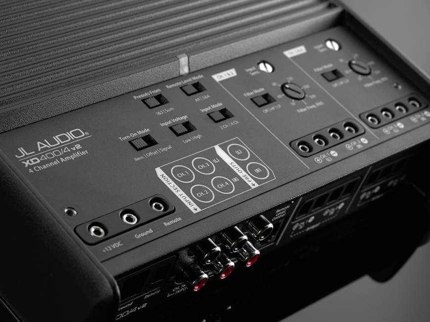 JL Audio XD400/4v2 4-channel car amplifier — 75 watts RMS x 4 at