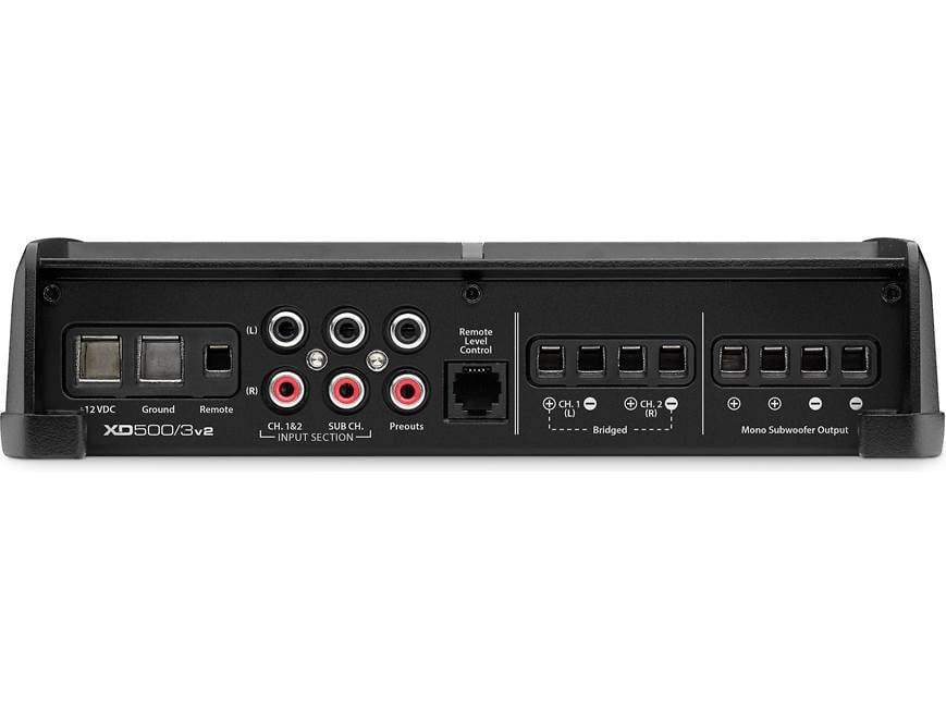 JL Audio XD500/3v2 3-channel car amplifier — 75 watts RMS x 2 at 4