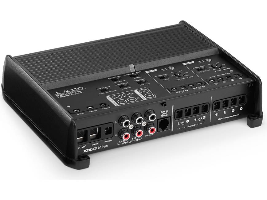 JL Audio XD500/3v2 3-channel car amplifier — 75 watts RMS x 2 at 4