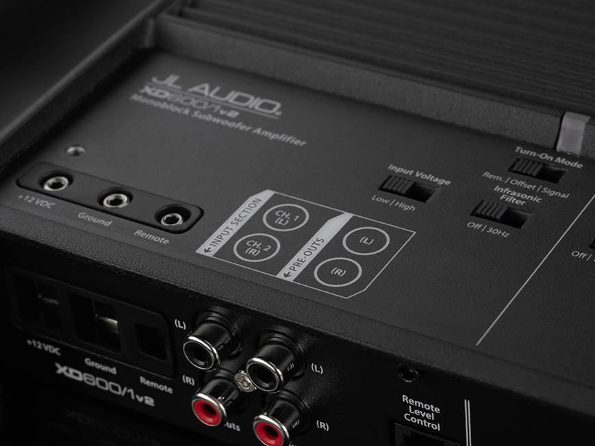JL Audio XD600/1v2 Mono subwoofer amplifier — 600 watts RMS x 1 at