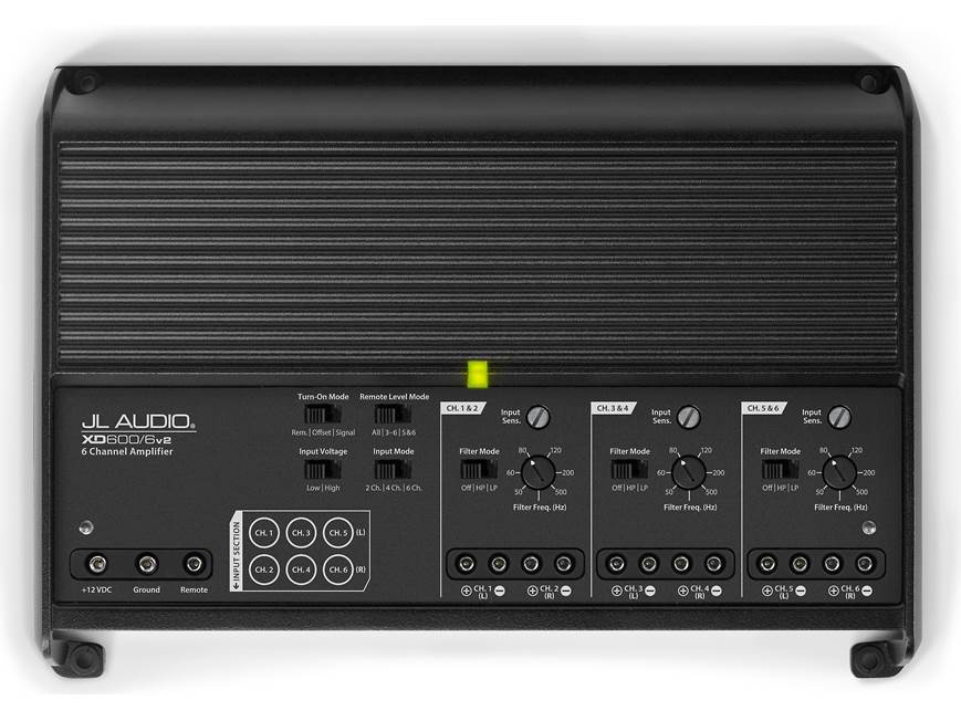 JL Audio XD600/6v2 6-channel car amplifier — 75 watts RMS x 6 at