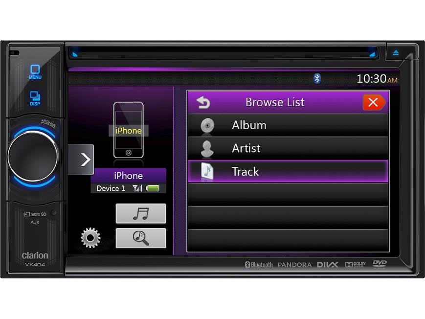 Clarion VX404 DVD receiver at Crutchfield