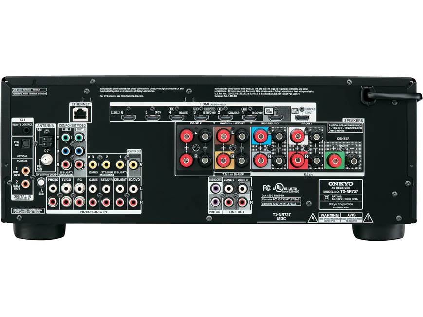 Onkyo TX-NR737 7.2-channel home theater receiver with Wi-Fi