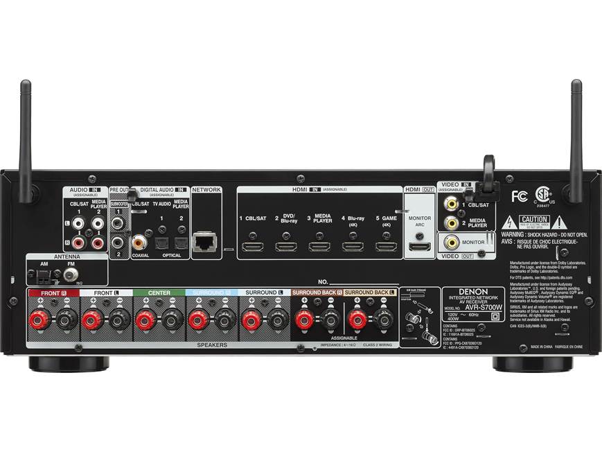 Denon AVR-S700W 7.2-channel home theater receiver with Wi-Fi