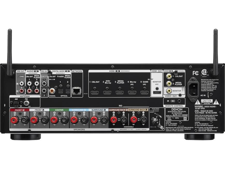 Denon AVR-X1100W IN-Command 7.2-channel home theater receiver with