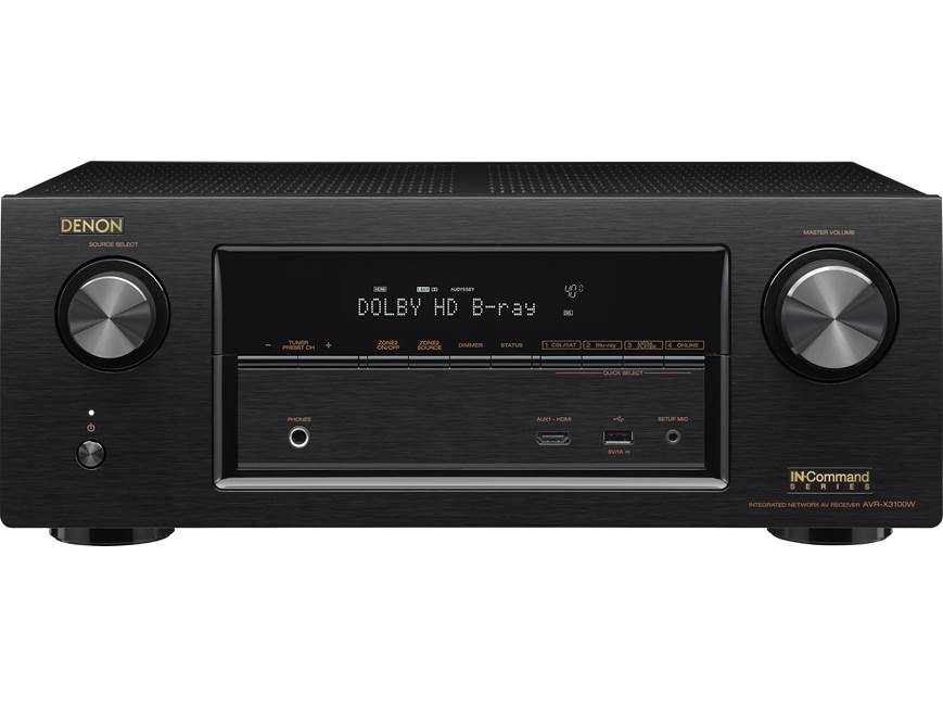 リペア済 DVD/MD/WideFM/AM/AUX DENON 3Way100W Denon AVR-X3100W IN-Command 7.2-channel home theater receiver with