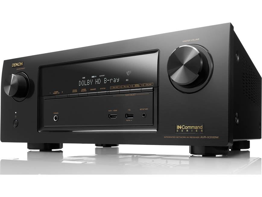 リペア済 DVD/MD/WideFM/AM/AUX DENON 3Way100W Denon AVR-X3100W IN-Command 7.2-channel home theater receiver with