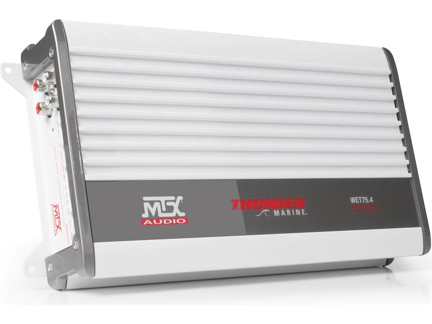MTX WET75.4 4-channel marine amplifier — 75 watts RMS x 4 at 4