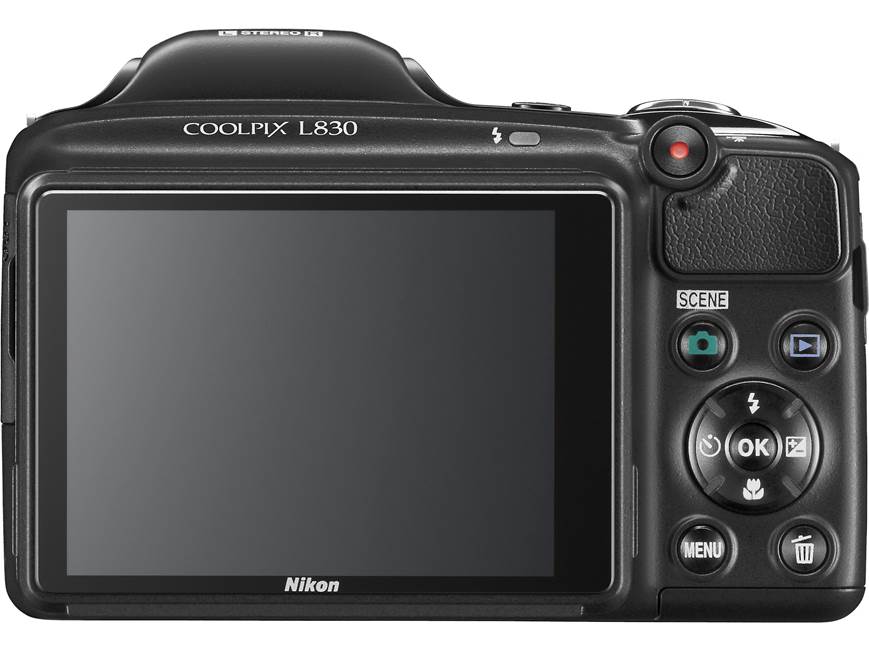 Nikon Coolpix L830 (Black) 16-megapixel digital camera with 34X