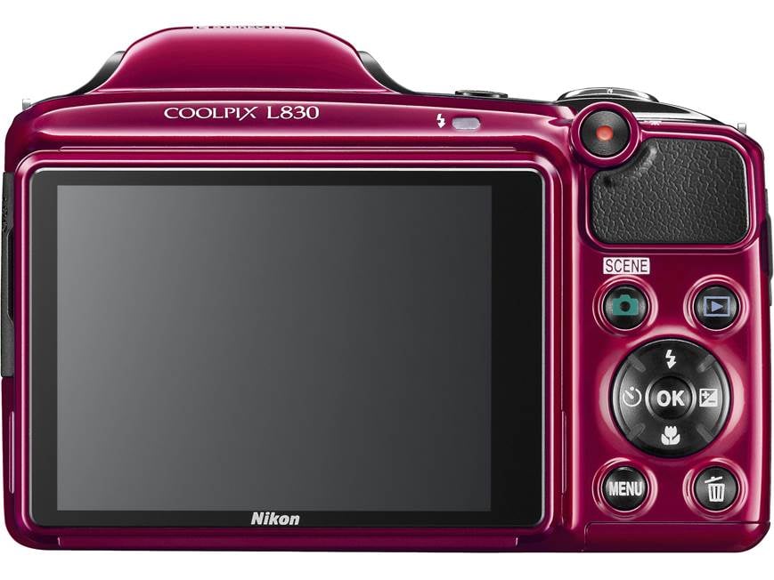 Nikon Coolpix L830 (Red) 16-megapixel digital camera with 34X