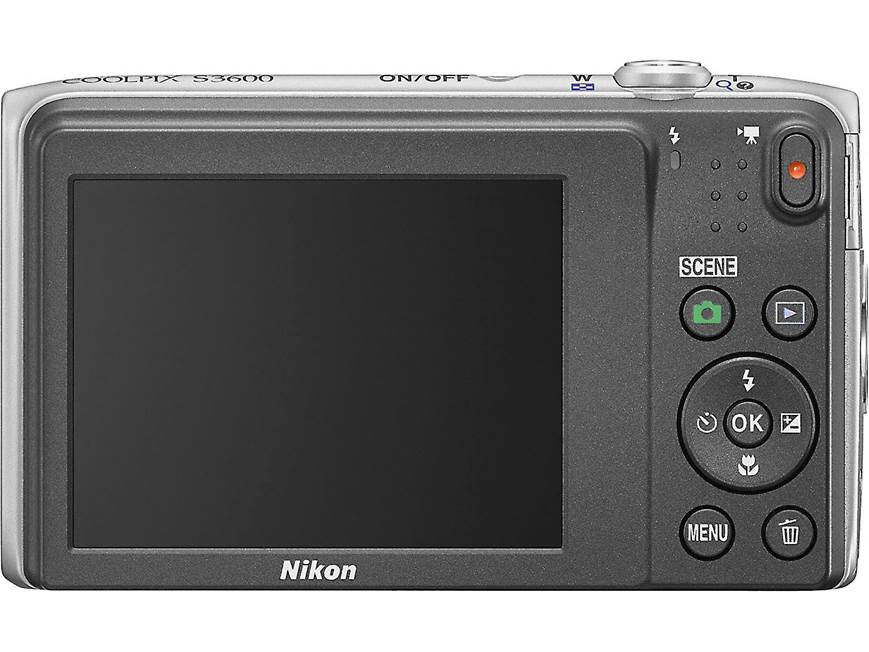Nikon Coolpix S3600 20.1-megapixel digital camera with 8X optical