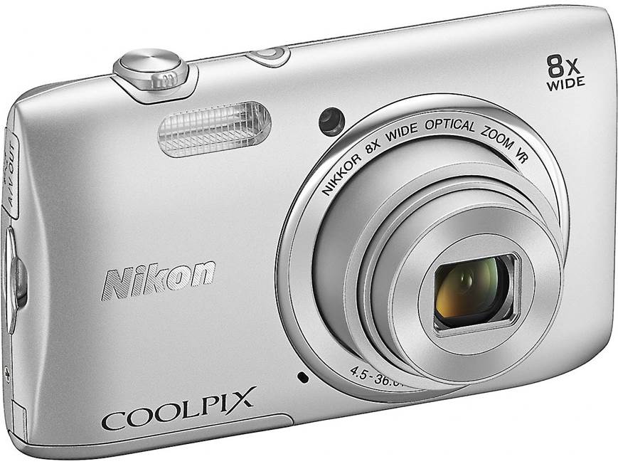 Nikon Coolpix S3600 20.1-megapixel digital camera with 8X optical