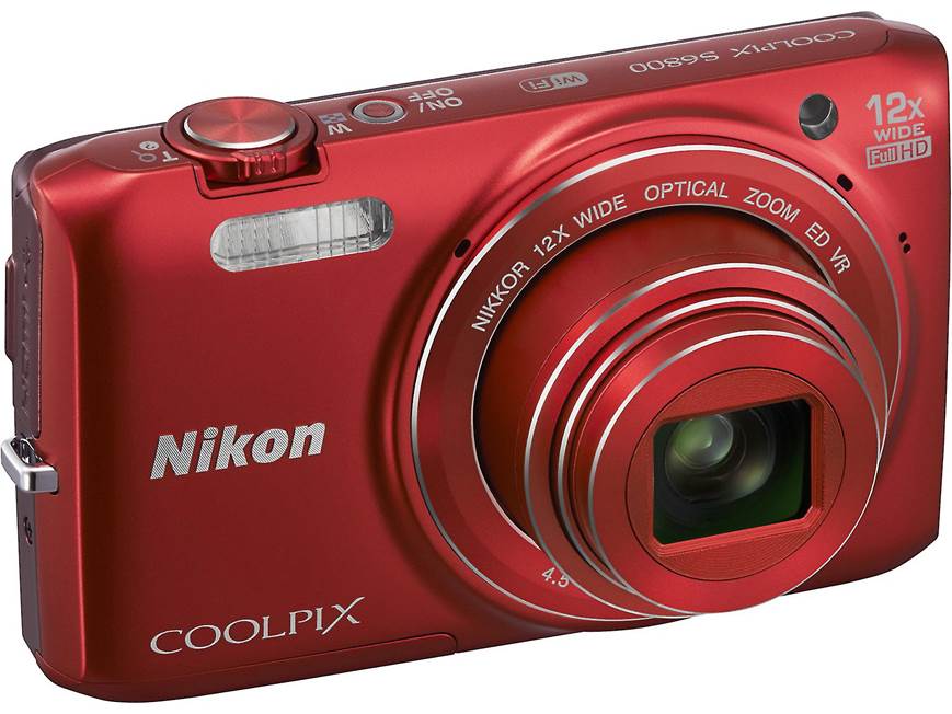 Nikon Coolpix S6800 (Red) 16-megapixel digital camera with 12X