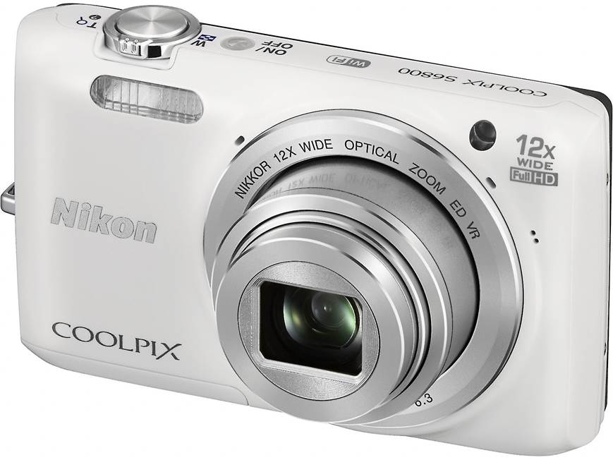 【動作確認済】Nikon COOLPIX S6800｜轻巧便携 Nikon Coolpix S6800 (White) 16-megapixel digital camera with 12X
