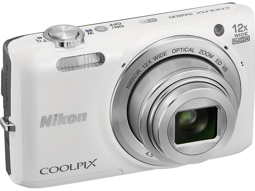Nikon Coolpix S6800 (White) 16-megapixel digital camera with 12X