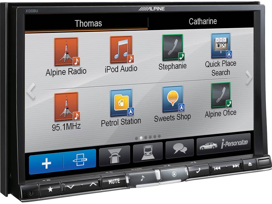 Alpine X008U Navigation receiver with 8