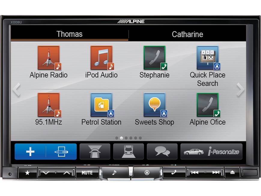 Alpine X008U Navigation receiver with 8